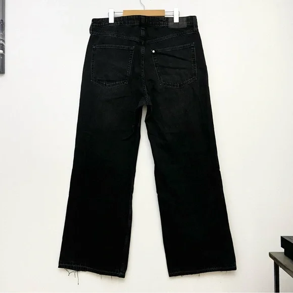 H&M 2026 Black Ultra High Rise Wide Leg Jeans - Picture 6 of 12